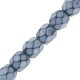 Abalorios facetadas cristal Checo Fire Polished 4mm - Snake color Jet steel blue